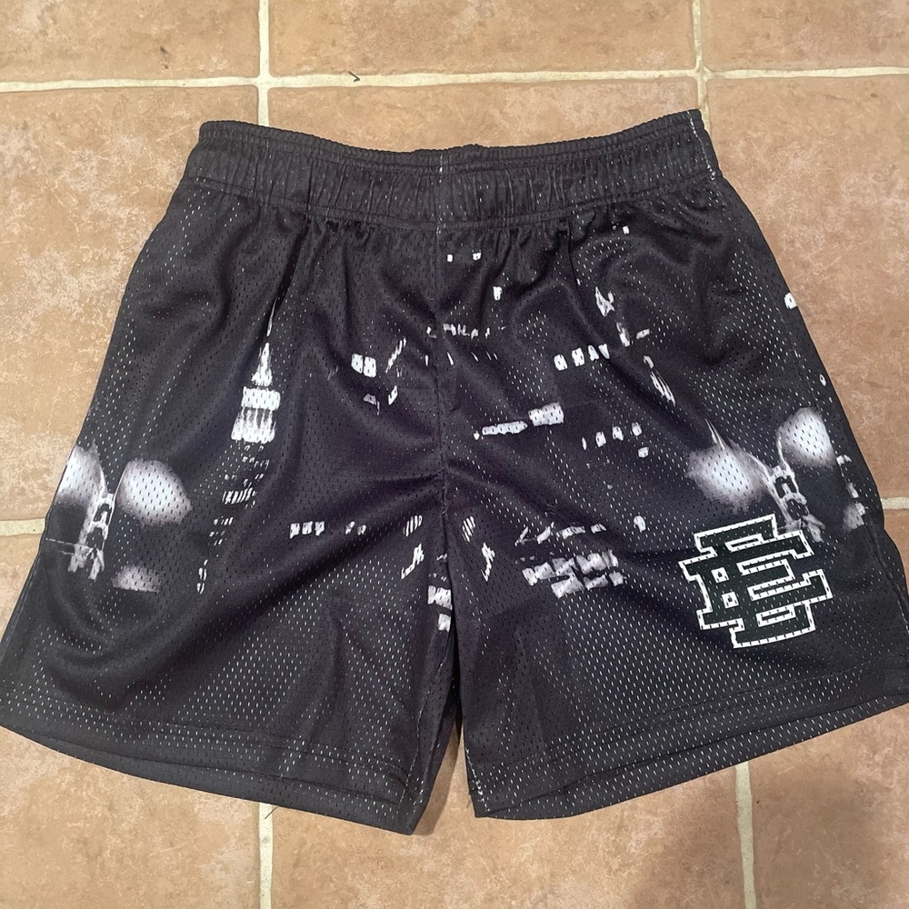 Eric Emanuel EE Shorts - Black Skyline - Size Medium - Brand New